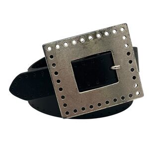 Silpada Z9033A black leather belt M
